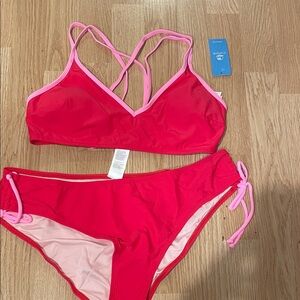 NWT Cupshe Red and Pink Bikini Set